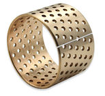 High Load Wrapped Bronze Bearings With Flange Holes Through