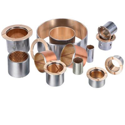 comprare Cespugli bimetallici del cuscinetto della flangia del rullo della pista, acciaio Bush bimetallico bronzeo fabbricazione online