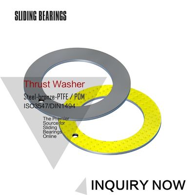 Un buon prezzo. Composto d'acciaio rivestito bronzeo piano della guarnizione POM della rondella di Gleitlager per industria pesante in linea
